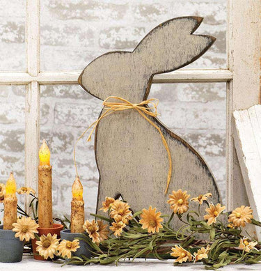 Wood Rabbit on Base - The Fox Decor
